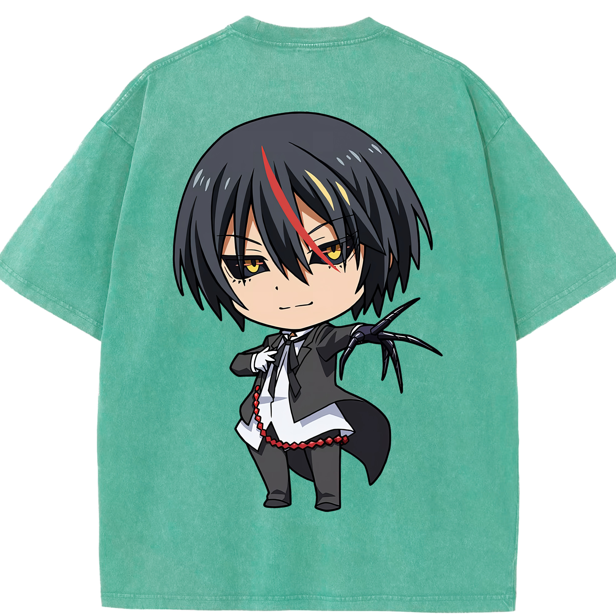 （画像用） 転スラ Regarding Reincarnated to Slime 綿100% ヴィンテージ風 半袖Tシャツ（背面プリント）